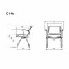 صندلی چهارپایه اداری لیو مدل Q44b, صندلی چهارپایه تاشو,صندلی چهارپایه فلزی,صندلی چهارپایه محکم